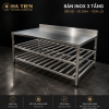 Bàn inox 3 tầng, 2 kệ dưới