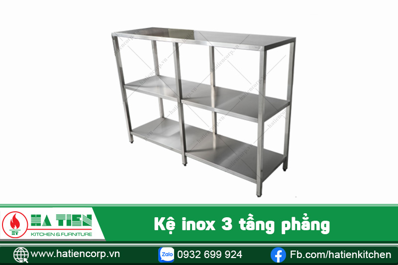 kệ inox 3 tầng cao cấp
