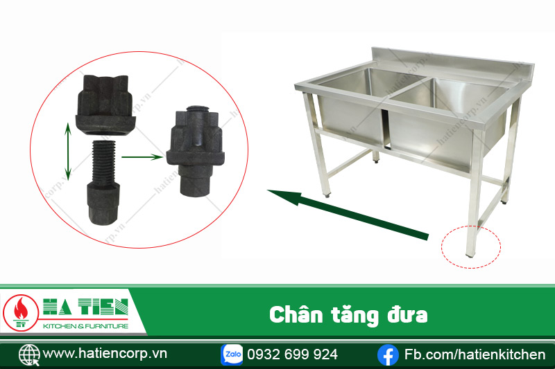 Chân bồn inox