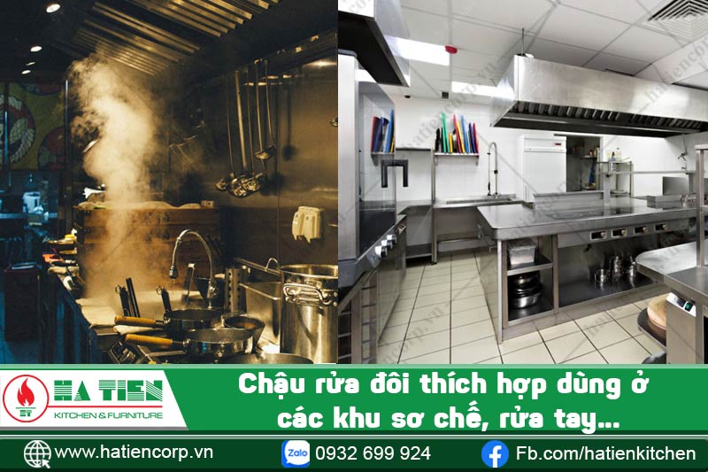 Bồn inox có thể lắp đặt ở nhiều không gian