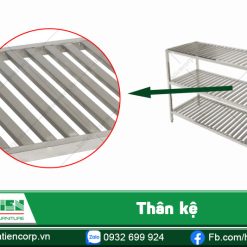 thân kệ 3 tầng inox