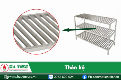 thân kệ 3 tầng inox