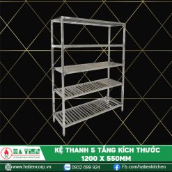 kệ đựng chén bát bằng inox 5 tầng