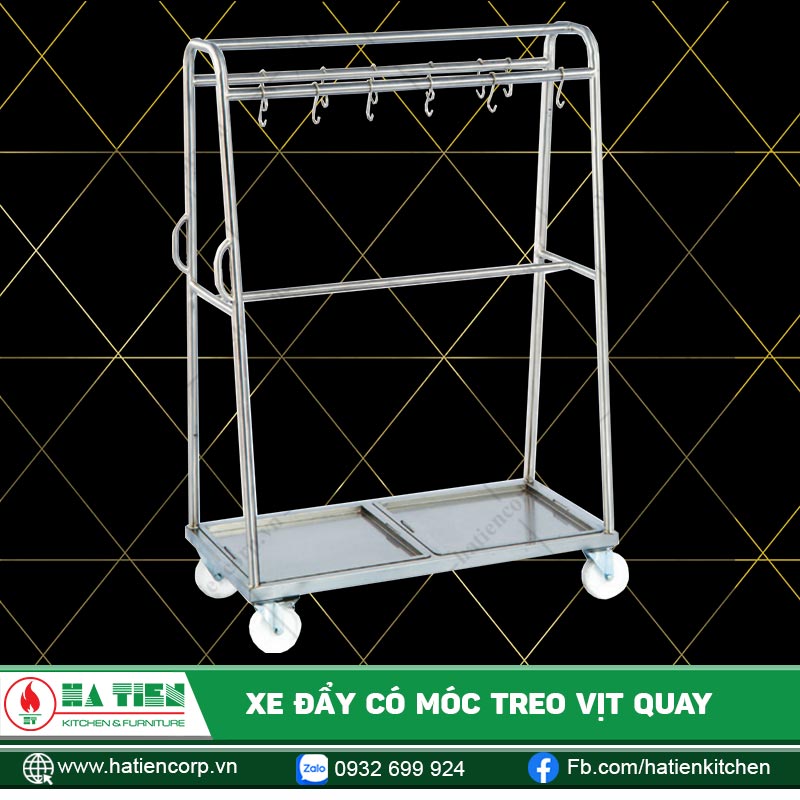 Xe đẩy có móc treo vịt quay