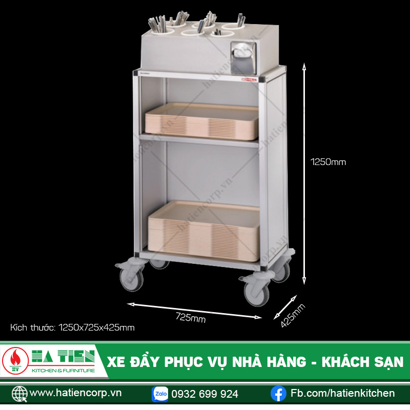 Xe Phục Vụ - Xe Đẩy Phục Vụ Nhà Hàng Khách Sạn