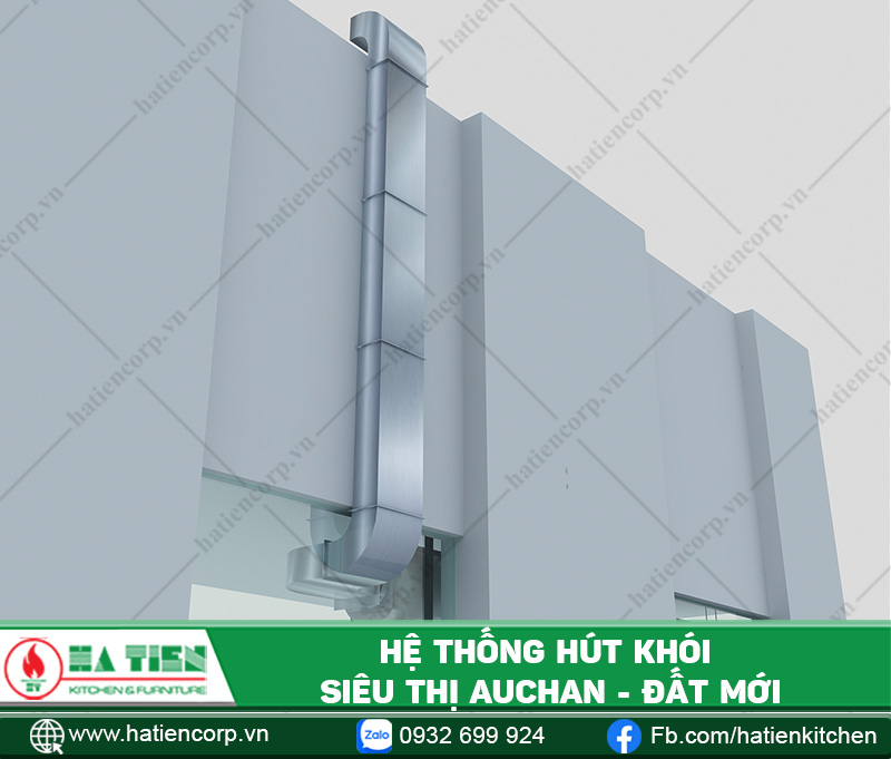 bếp công nghiệp chuỗi siêu thị Auchan