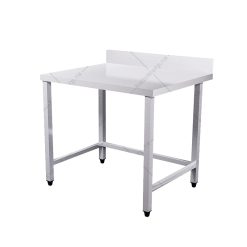 Bàn inox không kệ dưới có thành