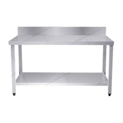 Bàn inox 2 tầng có thành