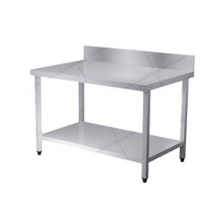 Bàn inox 2 tầng có thành