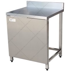 Bàn inox có thành có cửa mở