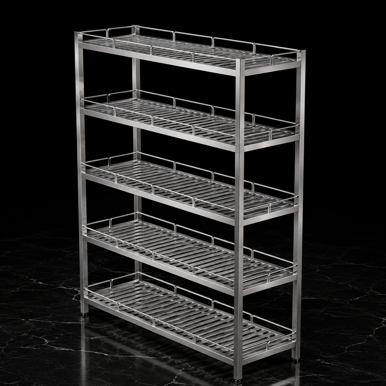 Kệ thanh inox có lan can
