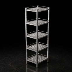 Kệ inox 5 tầng - Kệ thanh có lan can