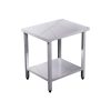 bàn inox 2 tầng kệ phẳng