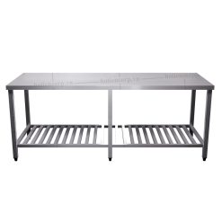 Bàn inox 2 tầng kệ thanh