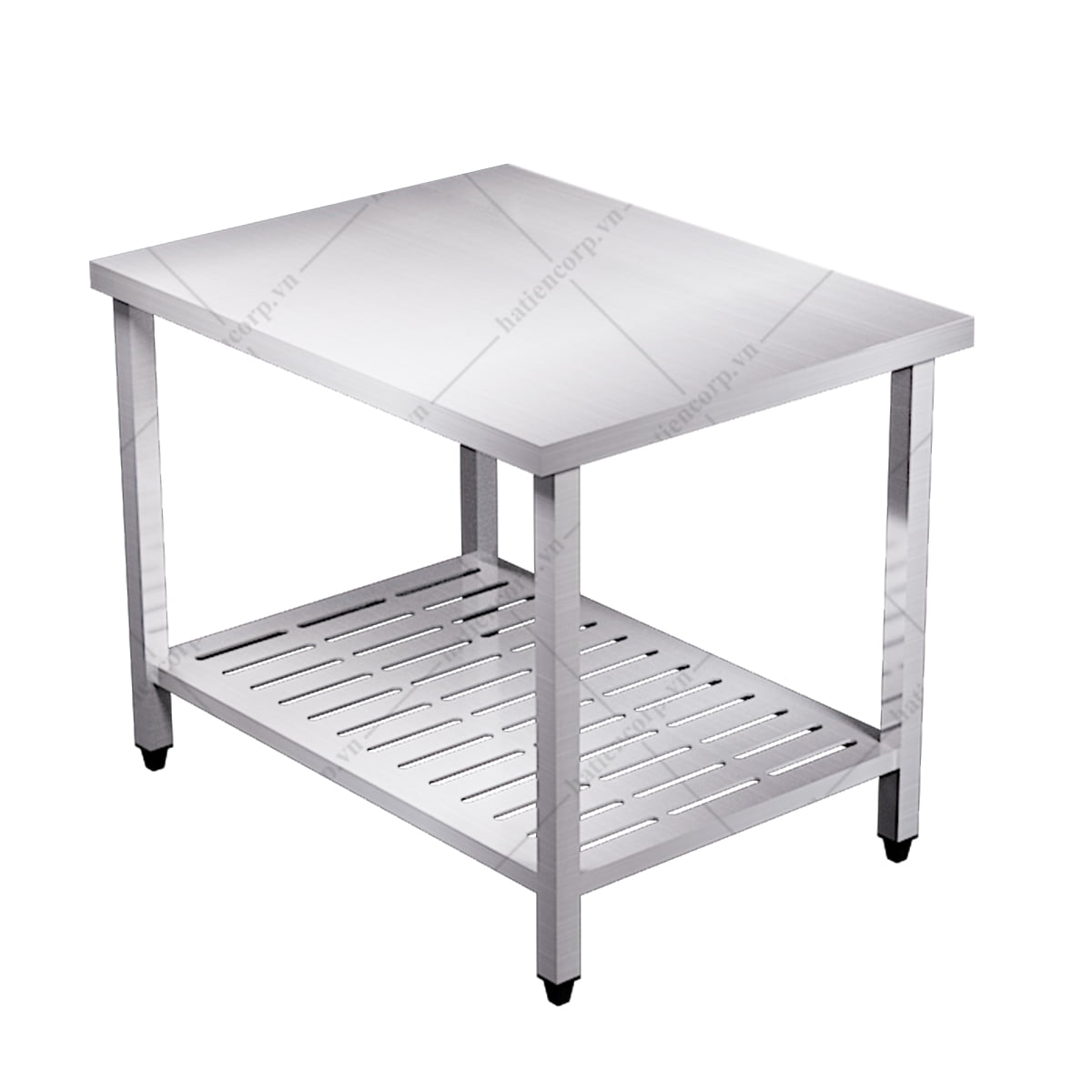 Bàn inox 2 tầng đột lỗ