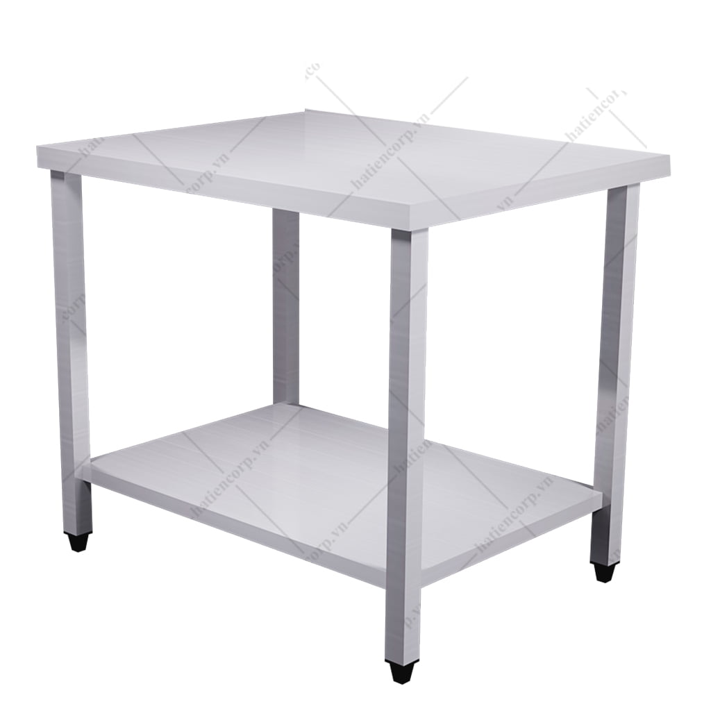 bàn inox 2 tầng, kệ phẳng dài 1m
