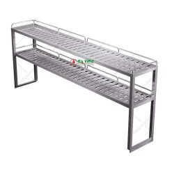 Kệ inox - Kệ đột lỗ 2 tầng đặt trên bàn