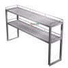 Kệ inox - Kệ đột lỗ 2 tầng đặt trên bàn