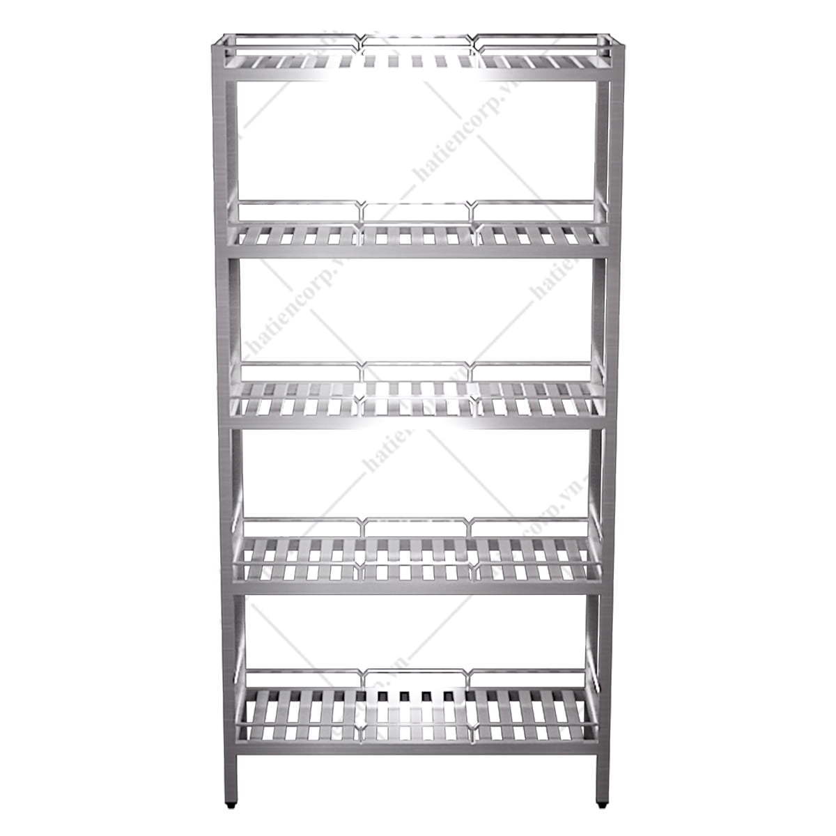 Kệ thanh inox 5 tầng có lan can