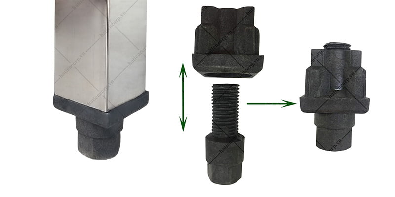 chân bếp hầm đôi điều chỉnh chiều cao