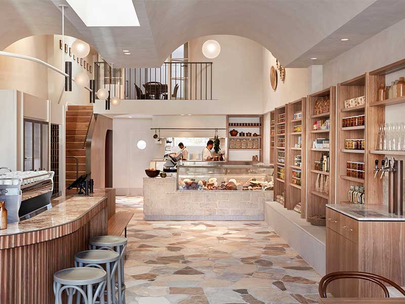 Khu bếp với chất liệu gỗ thanh lịch và đẹp mắt