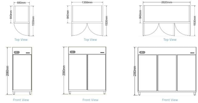 Kích thước tủ mát