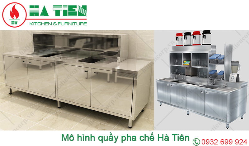 Mẫu thiết kế quầy barcafe, trà sữa của Hà Tiên