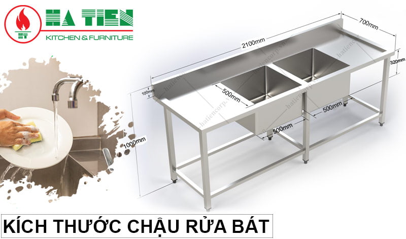Kích thước chậu rửa bát