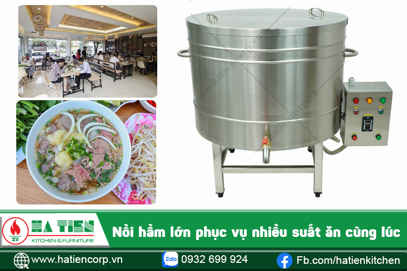 Nồi hầm xương bằng điện công nghiệp dung tích lớn