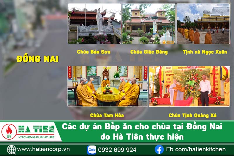 Bếp ăn cho chùa tại Đồng Nai