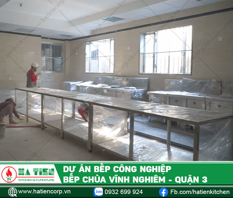 bố trí thiết bị bếp công nghiệp