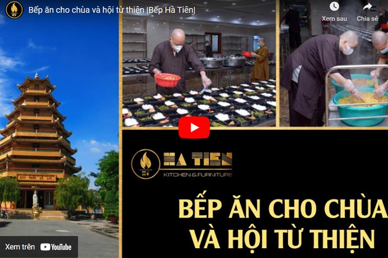 bếp ăn cho chùa và hội từ thiện