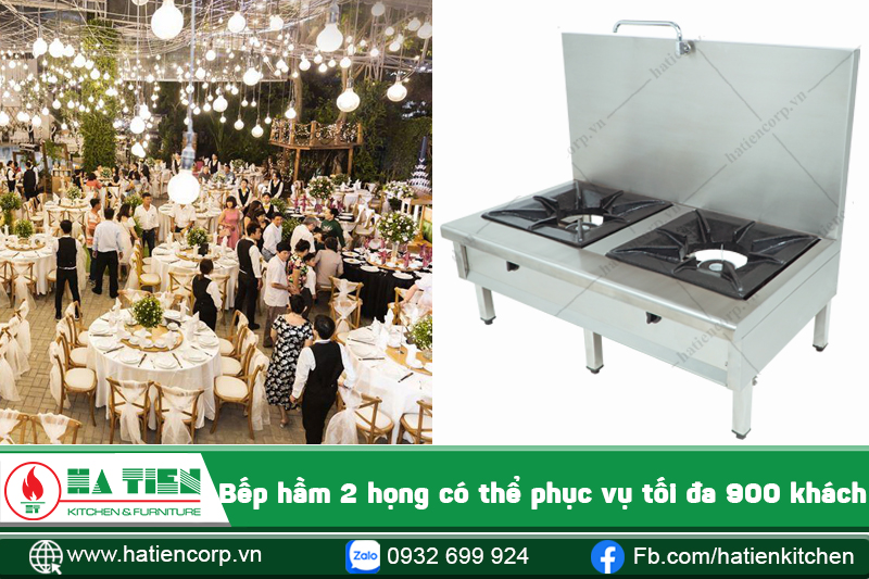 Bếp hầm xương công nghiệp 2 họng