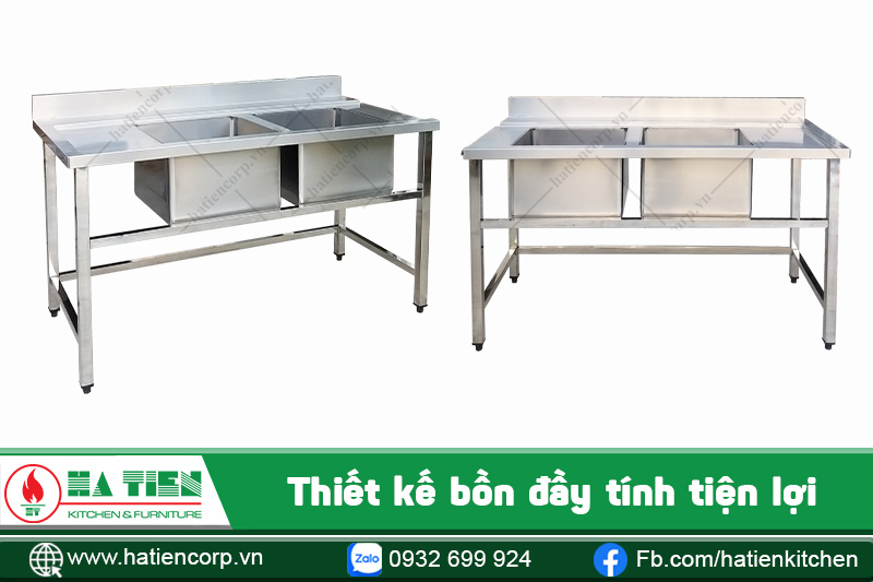 Thiết kế bồn rửa 2 ngăn