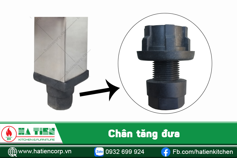 Bồn rửa chén inox 2 ngăn có chân