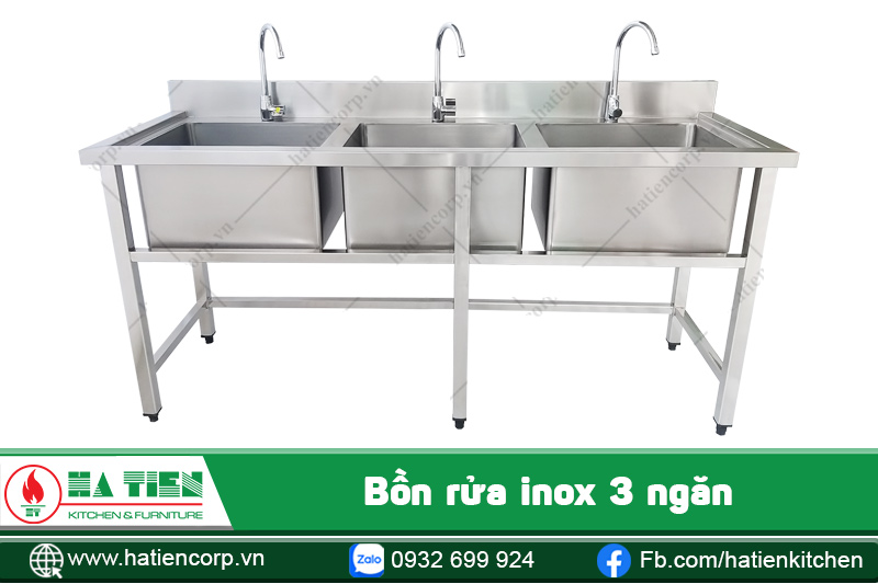 Bồn rửa inox 3 ngăn