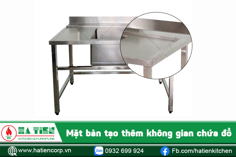 Mặt bàn bồn rửa inox công nghiệp