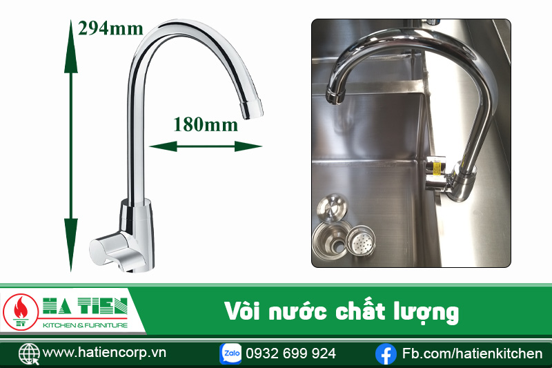vòi của bồn rửa inox công nghiệp
