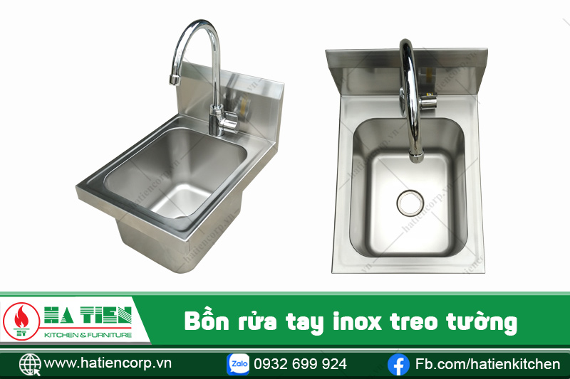 bồn rửa tay inox treo tường cao cấp