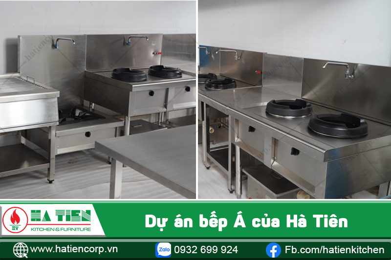 Dự án bếp Á inox của Hà Tiên