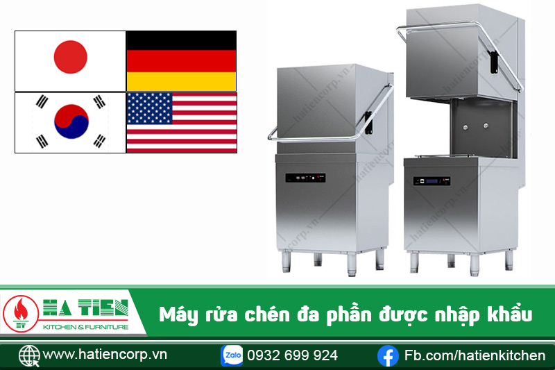 Máy rửa chén nhà hàng đa phần được nhập khẩu
