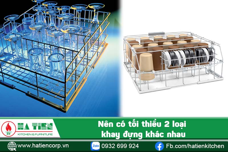 dùng khay phù hợp cho máy