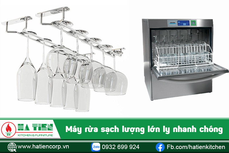 Máy giúp giải quyết vấn đề làm sạch số lượng lớn ly nhanh chóng