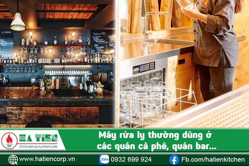 Máy rửa ly thường được dùng ở các quán cà phê