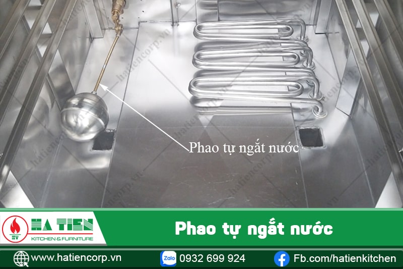 Tủ cơm điện công nghiệpcủa Hà Tiên trang bị bộ chống khô nước 