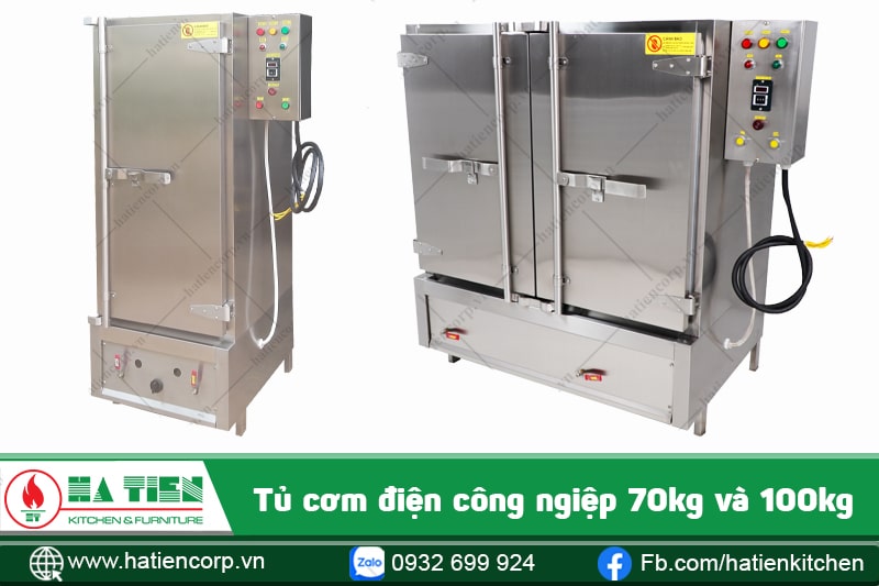 Mẫu tủ cơm điện công nghiệp 70kg và 100kg