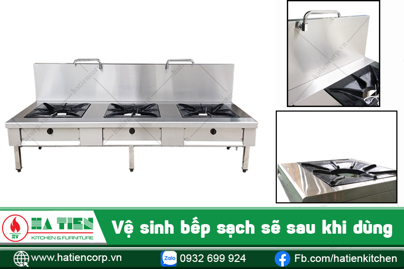 Vệ sinh bếp hầm xương sau khi dùng 