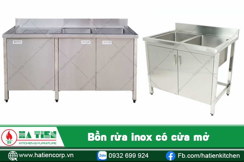 Chậu rửa inox có cửa mở