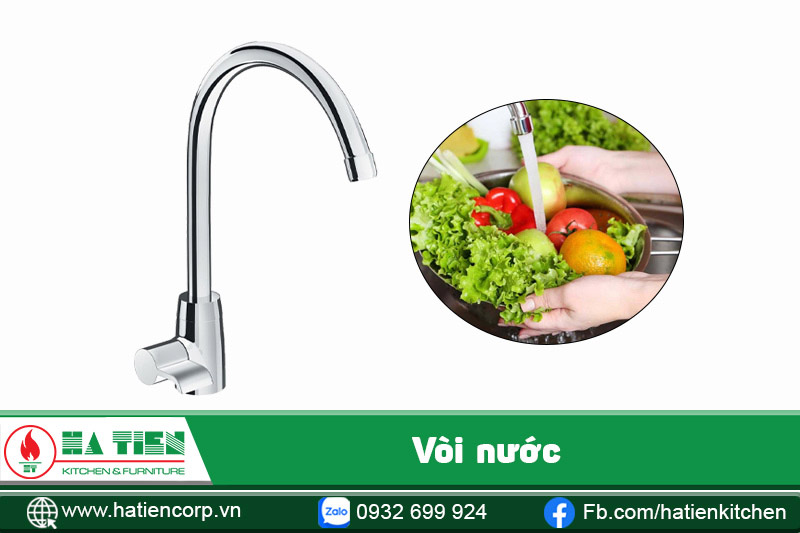 vòi nước bồn rửa bát inox 2 ngăn 