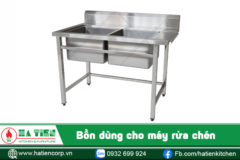bồn rửa chén 2 ngăn dùng cho máy rửa chén